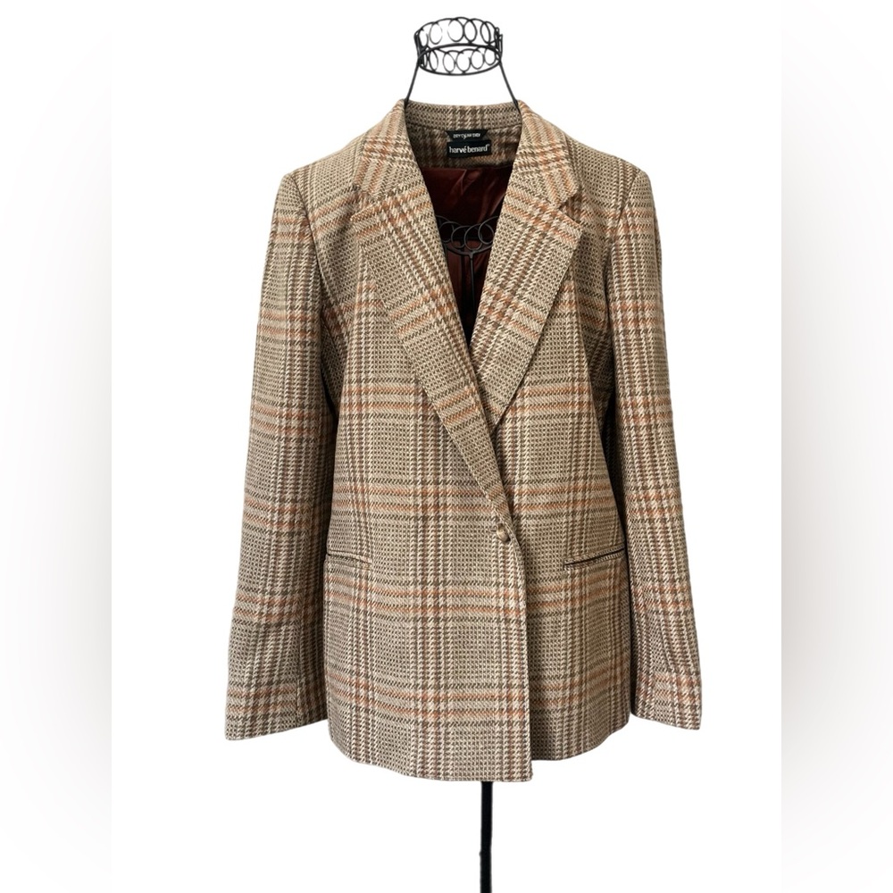 Vintage Harve Bernard Plaid Wool Jacket - sz 8